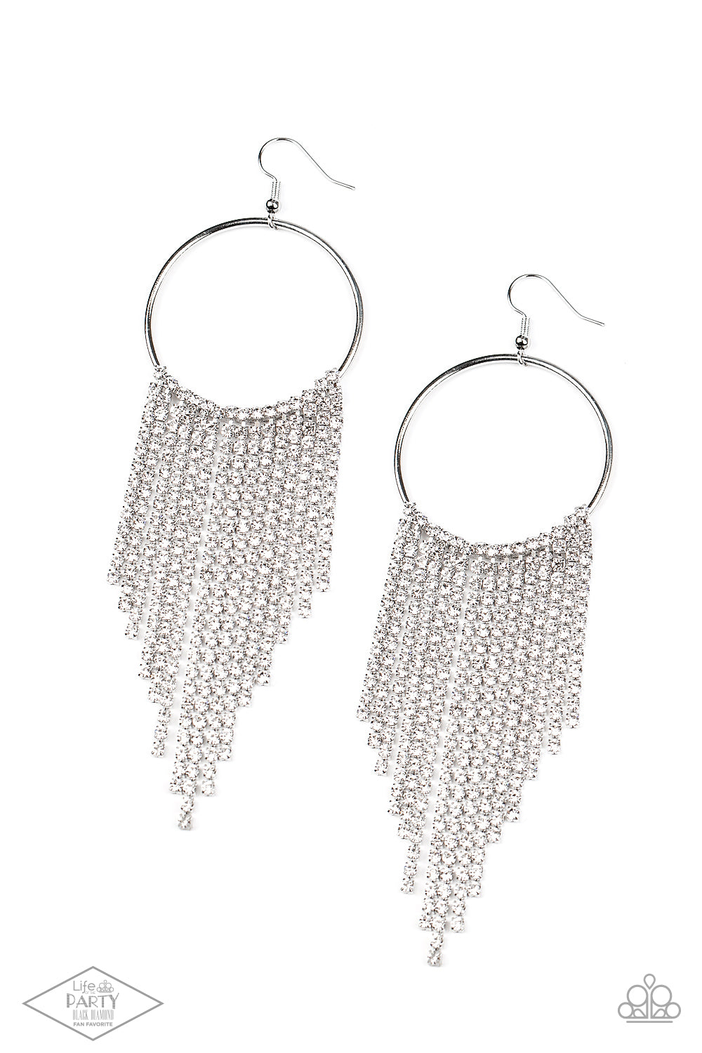 Streamlined Shimmer - White Earring