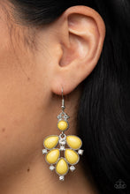 Load image into Gallery viewer, Transcendental Teardrops - Yellow Earring
