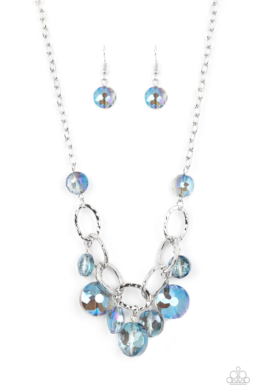 Rhinestone River - Blue Necklace