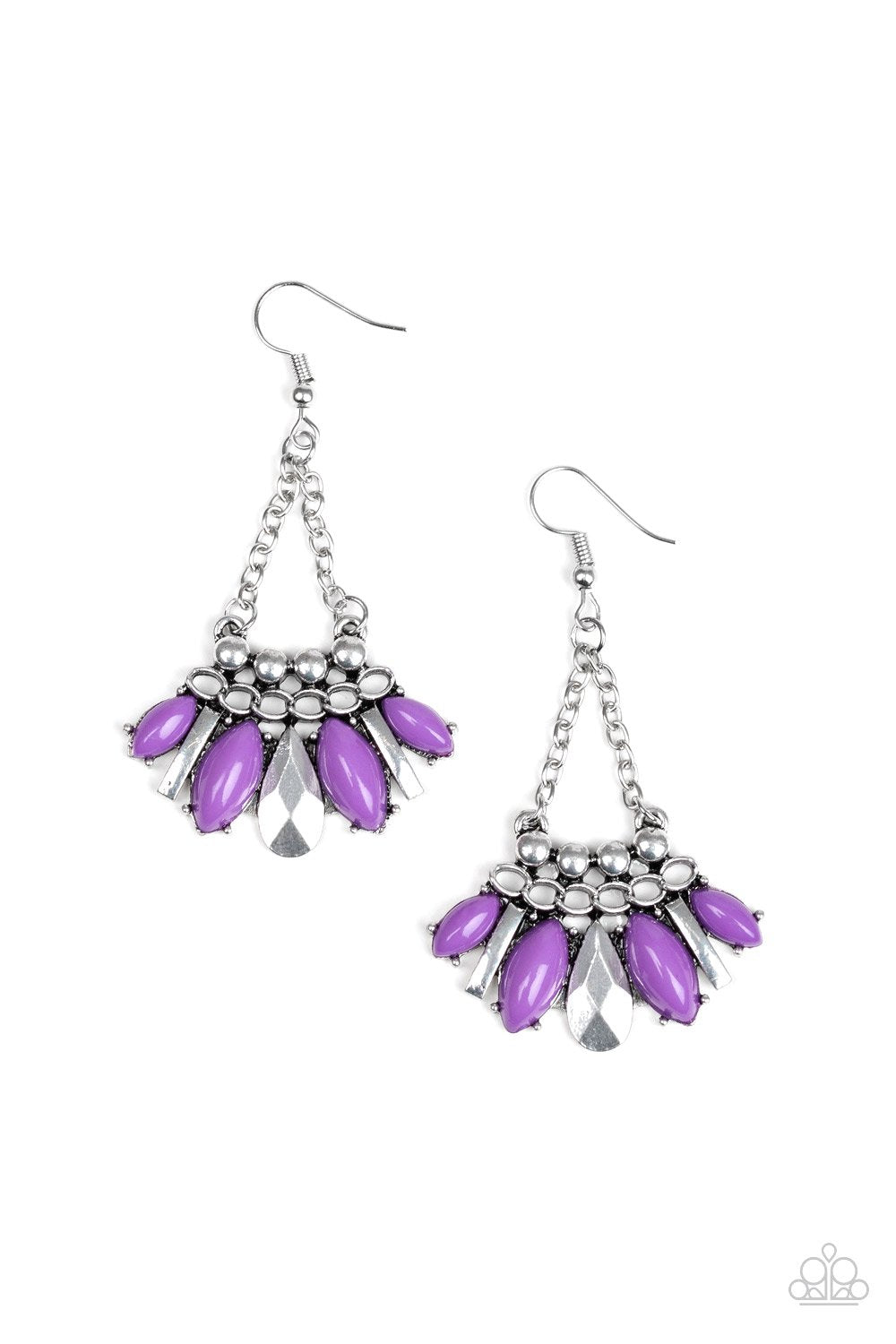 Terra tribe Earrings Purple